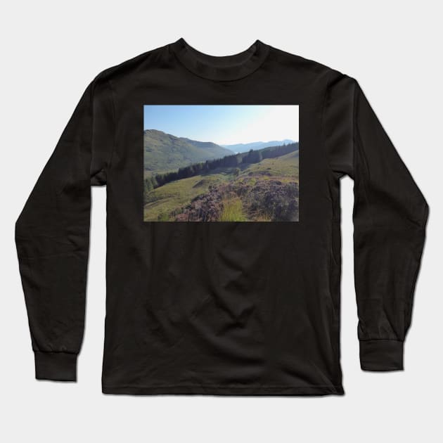 View Towards the Arrochar Alps Long Sleeve T-Shirt by BethsdaleArt